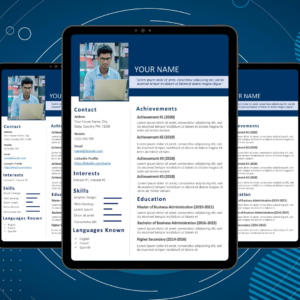 Simple Blue Resume Template Free MS Word Theme